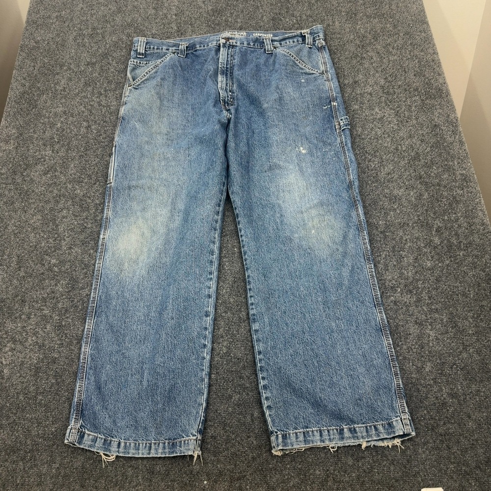 Signature by Levi Strauss & Co. Carpenter Jeans Mens 44x32 Blue‎ Cotton Workwear